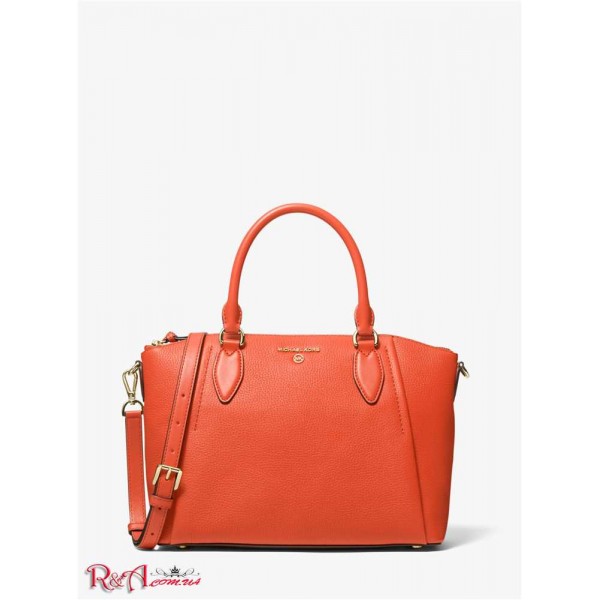 Женская Сумка Сэтчел MICHAEL KORS (Sienna Medium Pebbled Leather Satchel) 61618-05 Оранжевый Spice