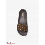 Женские Сандалии MICHAEL KORS (Gilmore Studded Logo Slide Sandal) 61328-05 коричневый