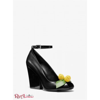 Жіночі Туфлі (Julianne Lemon-Embellished Leather Peep-Toe Pump) 49208-05 чорний