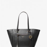 Жіноча Таут Сумка (Carine Medium Pebbled Leather Tote Bag) 65498-05 Чорний