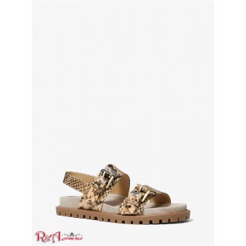 Женские Сандалии (Judd Snake Embossed Leather Sandal) 61308-05 Camel