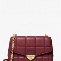 Жіноча Сумка на Плече (SoHo Large Quilted Leather Shoulder Bag) 65558-05 Dk Berry