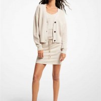 Жіночий Кардиган (Ribbed Wool Blend Cropped Cardigan) 60698-05 Dune