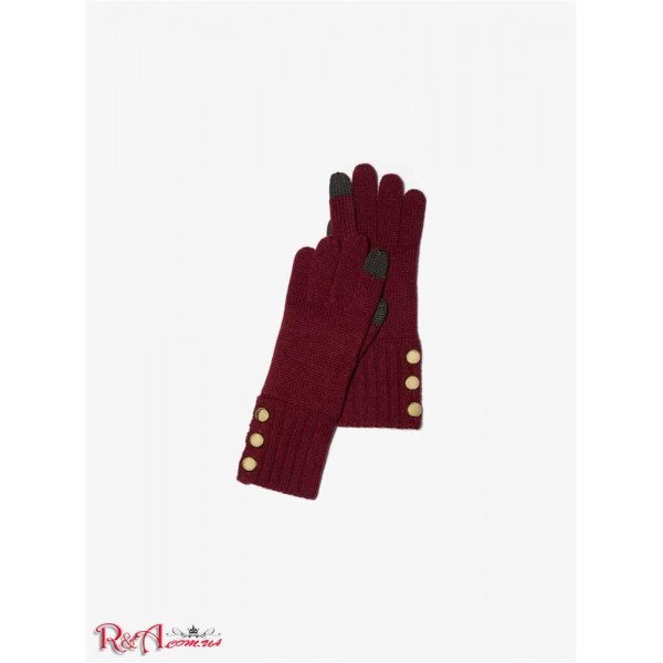 Жіночі Рукавички MICHAEL KORS (Knit Tech Gloves) 65178-05 Темний Ruby