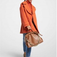 Женское Пальто (Wool Blend Oversized Peacoat) 65058-05 оранжевая специя
