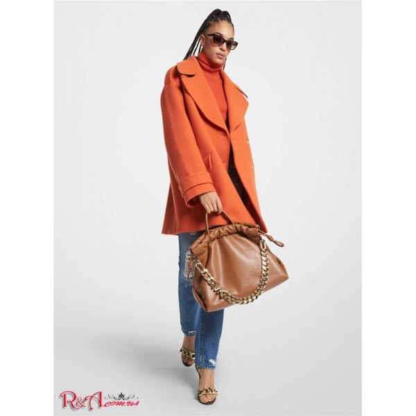 Женское Пальто MICHAEL KORS (Wool Blend Oversized Peacoat) 65058-05 оранжевая специя