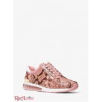 Женские Кроссовки MICHAEL KORS (Allie Extreme Snake Embossed Leather Trainer) 61278-05 оболочка розовый