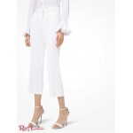 Жіночі Штани MICHAEL KORS (Stretch-Cotton Cropped Trousers) 65568-05 Оптичний Білий
