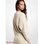 Женский Кардиган MICHAEL KORS (Ribbed Wool Blend Cropped Cardigan) 60698-05 Dune