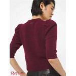 Женский Свитер MICHAEL KORS (Knit Puff Sleeve Cropped Sweater) 65068-05 Темный Ruby