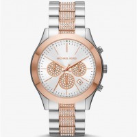 Жіночий Годинник (Oversized Slim Runway Pave Two-Tone Watch) 64978-05 два тон