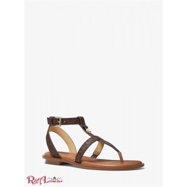 Женские Сандалии MICHAEL KORS (Sasha Logo Sandal) 61188-05 Коричневый