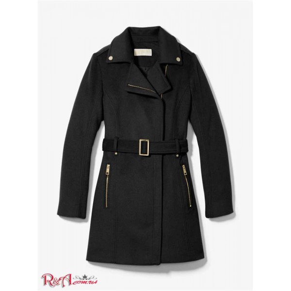 Женский Ремень MICHAEL KORS (Wool Blend Belted Coat) 61098-05 Черный