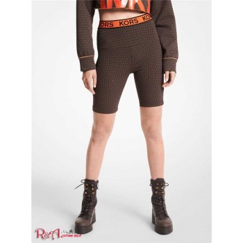 Женские Шорты (Logo Tape Stretch Nylon Bike Shorts) 65048-05 шоколад