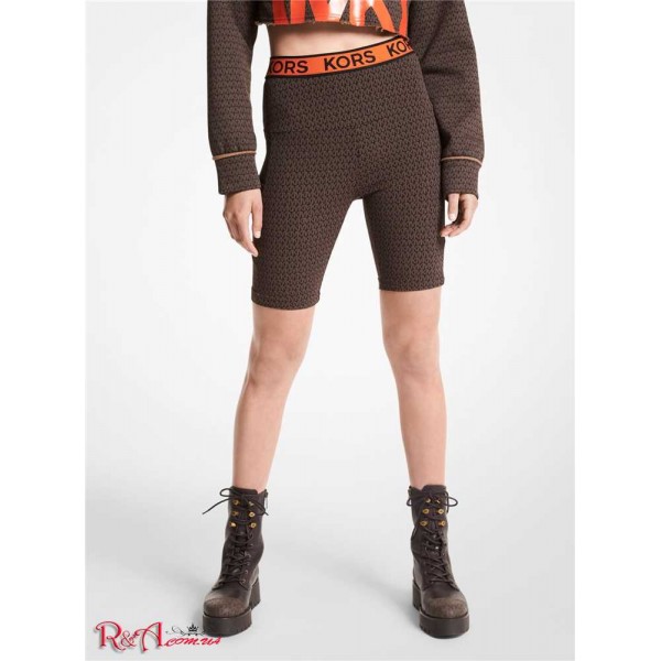Женские Шорты MICHAEL KORS (Logo Tape Stretch Nylon Bike Shorts) 65048-05 шоколад