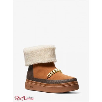 Жіночі Черевики (Chapman Embellished Faux Suede and Faux Shearling Boot) 65648-05 коричневий мульти