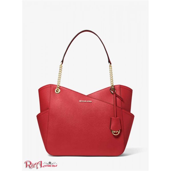 Женская Сумка на Плечо MICHAEL KORS (Jet Set Large Saffiano Leather Shoulder Bag) 65378-05 Flame