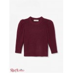 Женский Свитер MICHAEL KORS (Knit Puff Sleeve Cropped Sweater) 65068-05 Темный Ruby