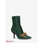 Жіночі Черевики MICHAEL KORS (Scarlett Embellished Crocodile Embossed Leather Boot) 65638-05 Мох