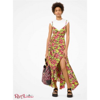 Женское Платье (Daisy Crepe De Chine Asymmetric Dress) 65208-05 фламинго