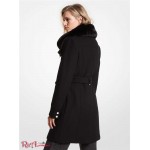 Жіноче Пальто MICHAEL KORS (Faux Fur-Trimmed Wool Blend Coat) 61118-05 Чорний