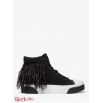 Женские Сникерсы MICHAEL KORS (Gertie Feather Embellished Suede High-Top Sneaker) 65218-05 черный