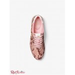 Женские Кроссовки MICHAEL KORS (Allie Extreme Snake Embossed Leather Trainer) 61278-05 оболочка розовый