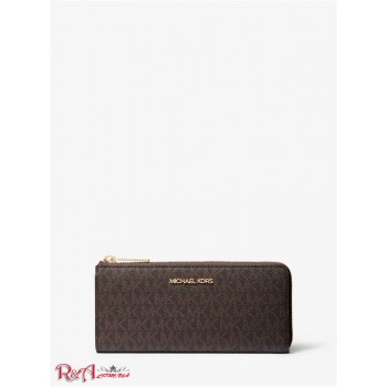 Женский Бумажник (Jet Set Travel Large Logo Quarter-Zip Wallet) 61508-05 Коричневый