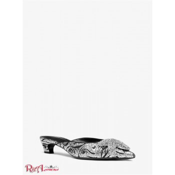 Женские Мюли (Calista Embellished Floral Brocade Mule) 49238-05 Серебро