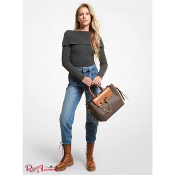 Жіночий Светр (Wool Blend Off-The-Shoulder Sweater) 65008-05 Derby Heather