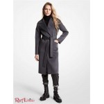 Женское Пальто MICHAEL KORS (Wool Blend Wrap Coat) 65128-05 Heather Серый