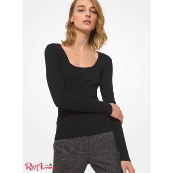 Жіночий Светр (Ribbed Merino Wool Sweater) 65158-05 чорний