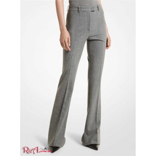 Жіночі Штани MICHAEL KORS (Stretch Wool Flannel Split-Cuff Trousers) 65588-05 банкір сірий