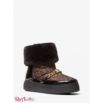 Жіночі Черевики (Chapman Embellished Quilted Logo and Faux Fur Boot) 65649-05 blk/brown