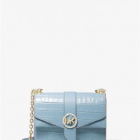 Женская Сумка Кроссбоди (Greenwich Small Crocodile Embossed Leather Crossbody Bag) 61549-05 Chambray