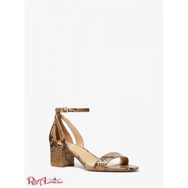 Женские Сандалии MICHAEL KORS (Cardi Flex Snake Embossed Leather Sandal) 61319-05 Camel