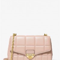 Женская Сумка на Плечо (SoHo Large Quilted Leather Shoulder Bag) 65559-05 Нежно-Розовый