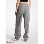 Женские Штаны MICHAEL KORS (Check Stretch Wool Flannel Pants) 65049-05 черный/белый