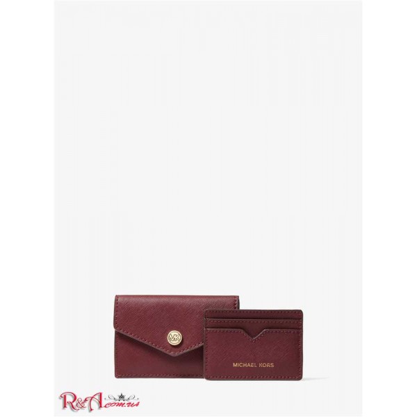 Жіночий Чохол Для Карт MICHAEL KORS (Small Saffiano Leather 3-in-1 Card Case) 61499-05 Merlot