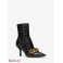 Жіночі Черевики (Scarlett Embellished Crocodile Embossed Leather Boot) 65639-05 Чорний