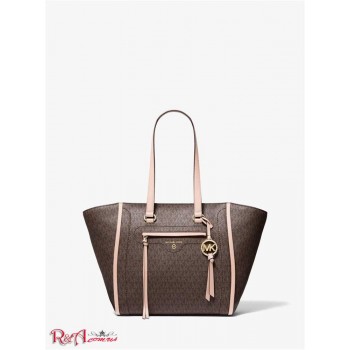 Женская Таут Сумка (Carine Medium Logo Tote Bag) 65499-05 Коричневый/Sftрозовый