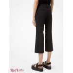 Жіночі Штани MICHAEL KORS (Stretch-Cotton Cropped Trousers) 65569-05 Чорний
