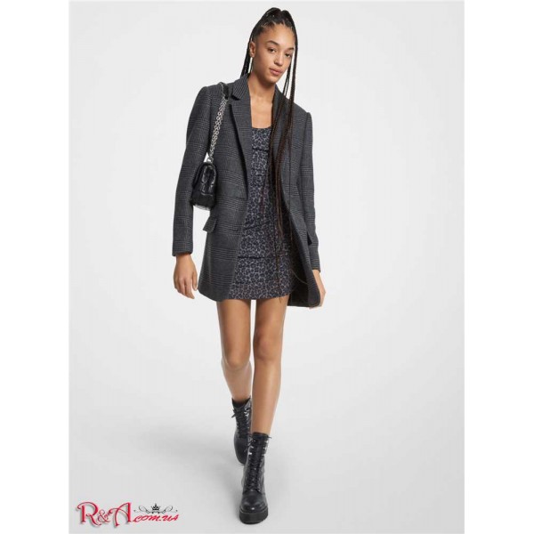 Женский Блейзер MICHAEL KORS (Plaid Stretch Wool Blend Boyfriend Blazer) 65059-05 дерби хизер
