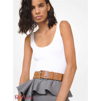 Женское Боди (Ribbed Stretch Viscose Bodysuit) 65159-05 белый