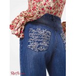 Женские Джинсы MICHAEL KORS (Sequined Signature Print Jeans) 65579-05 индиго
