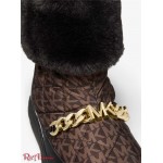 Жіночі Черевики MICHAEL KORS (Chapman Embellished Quilted Logo and Faux Fur Boot) 65649-05 blk/brown