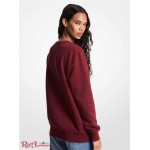 Жіночий Світшот MICHAEL KORS (Logo Organic Cotton Blend Sweatshirt) 64959-05 Темний Ruby