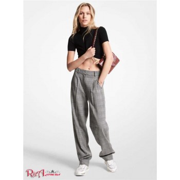 Женские Штаны (Check Stretch Wool Flannel Pants) 65049-05 черный/белый