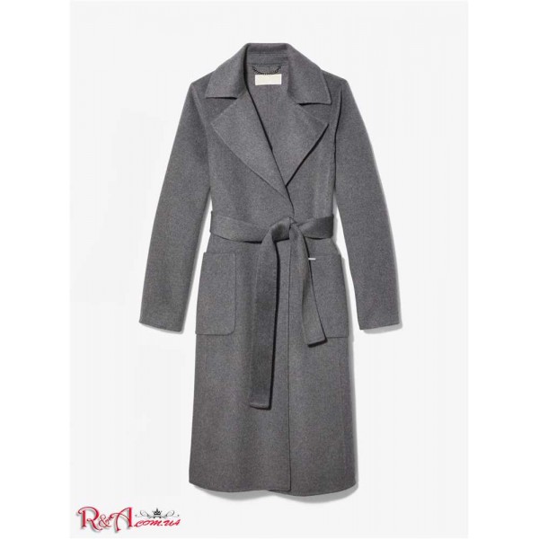 Жіноче Пальто MICHAEL KORS (Wool Wrap Coat) 48849-05 Heather Сірий