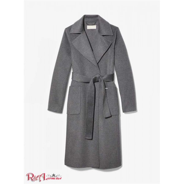 Женское Пальто MICHAEL KORS (Wool Wrap Coat) 48849-05 Heather Серый